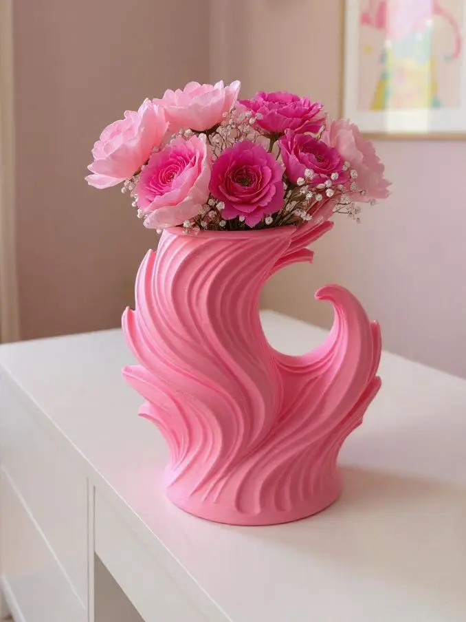 Pink rose Pot